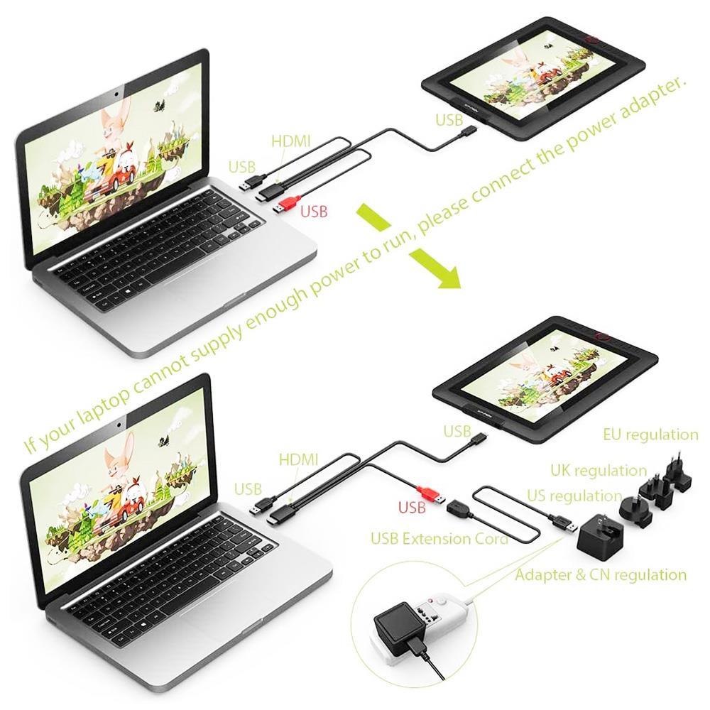 XP-PEN Artist 12 Pro Graphic Tablet with 11.6 Inch IPS Display, 8192 Level Stylus Pen, for Drawing, Design, Editing, Compatible with Windows, Mac, Linux - Black