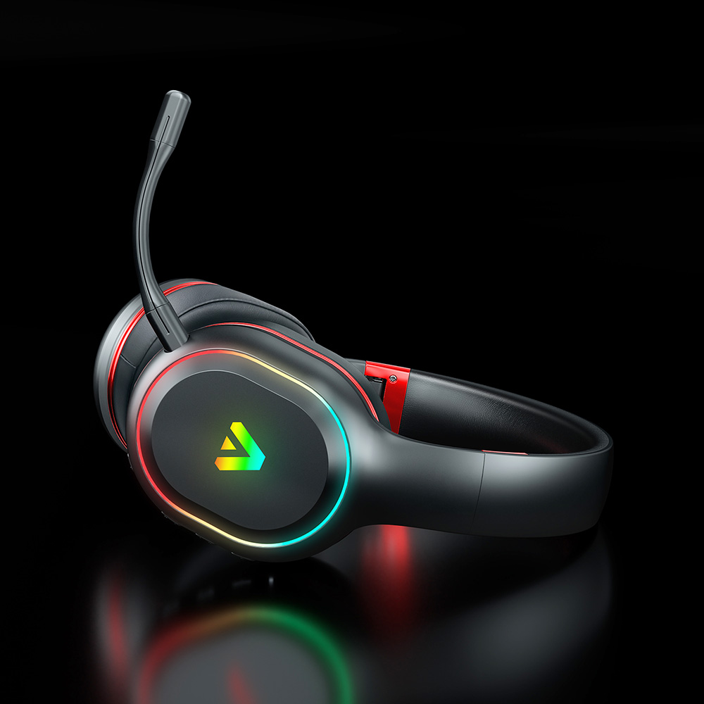 Acclamator AG-03 Bezprzewodowy zestaw słuchawkowy do gier Bluetooth Składany z efektem dźwiękowym wibracyjnym Led Gradient