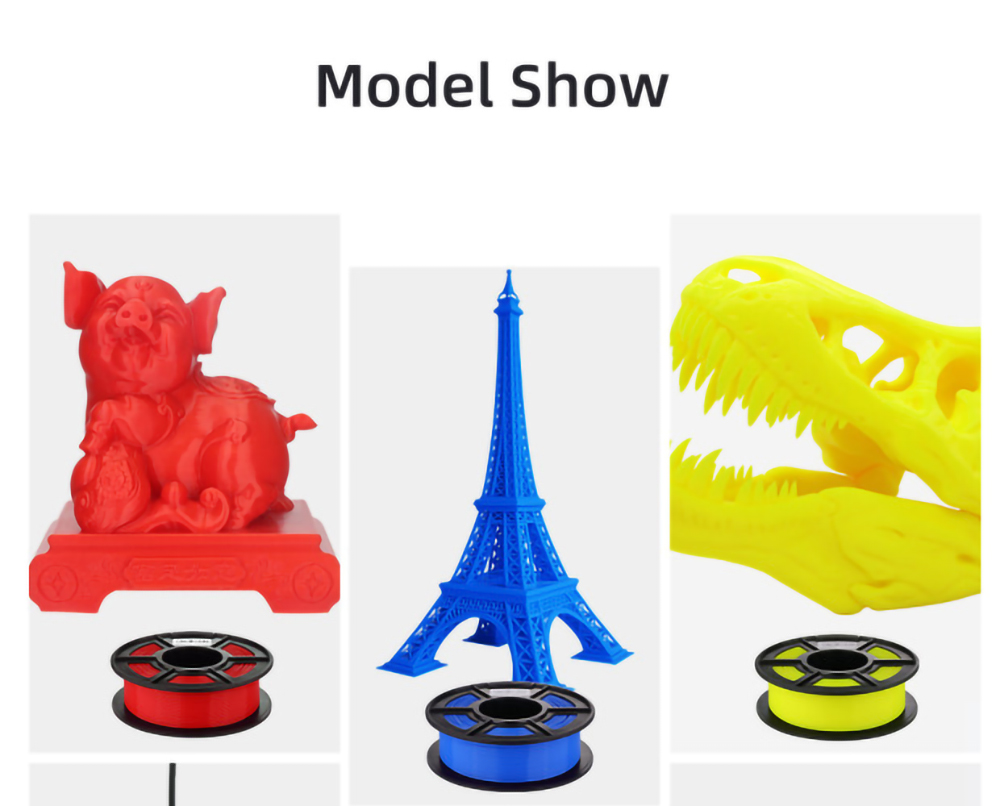 Anycubic PLA 3D מדפסת נימה 1.75 מ"מ דיוק ממדי +/- 0.02 מ"מ 1 ק"ג סליל (2.2 פאונד) - שקוף