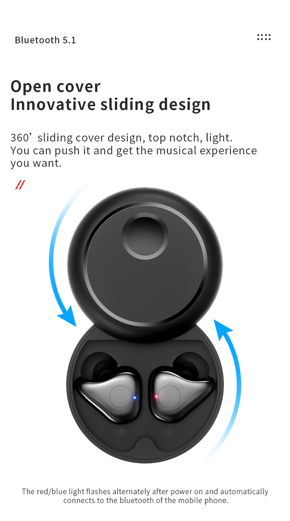 B20 2in1 mini altoparlante wireless esterno portatile con controllo touch per auricolare - nero