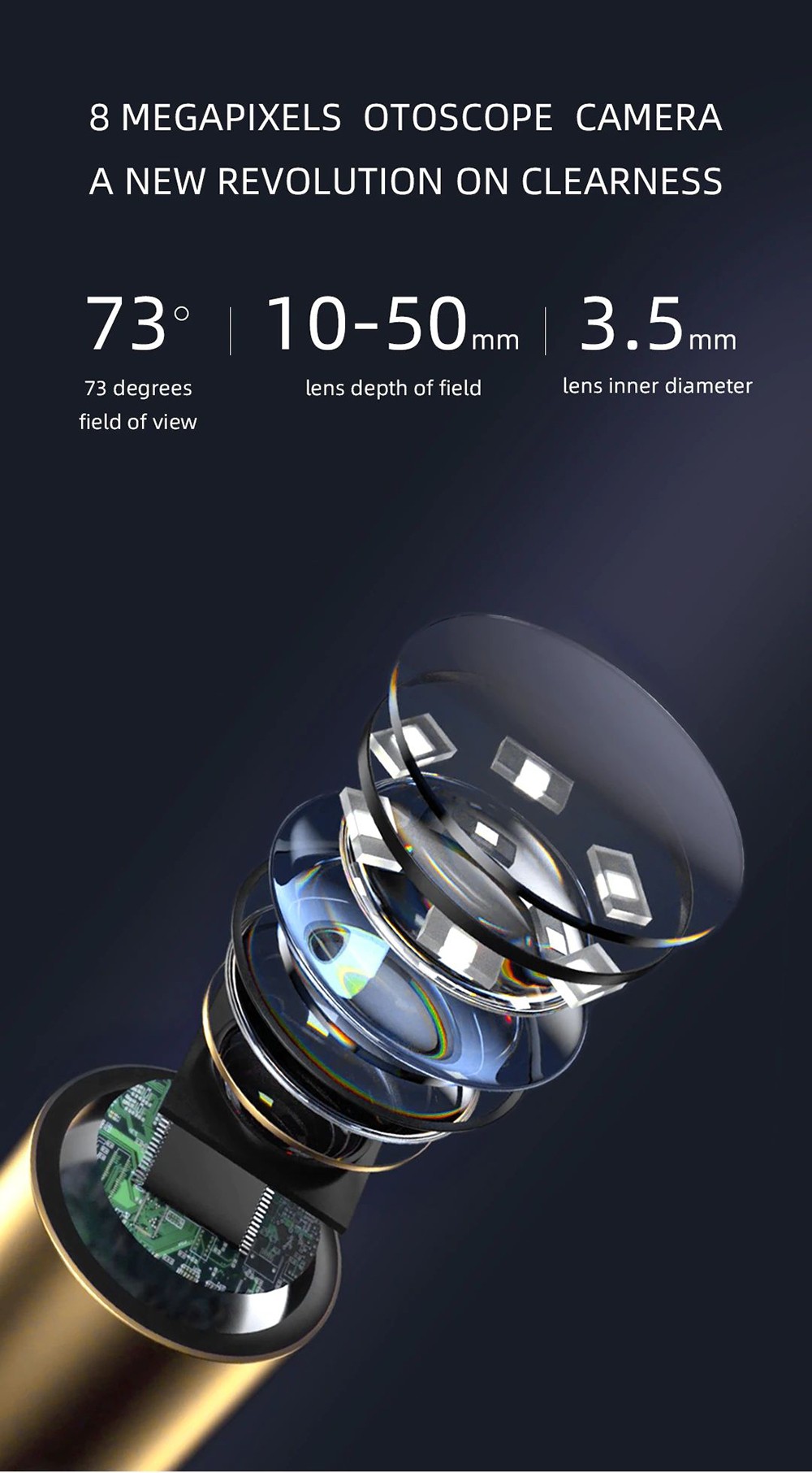 Bebird D3 Pro Ear Cleaner Wireless Wax Removal Cleaning Tool 8 Mega Otoscope IP65 Waterproof Child Endoscope Health Care