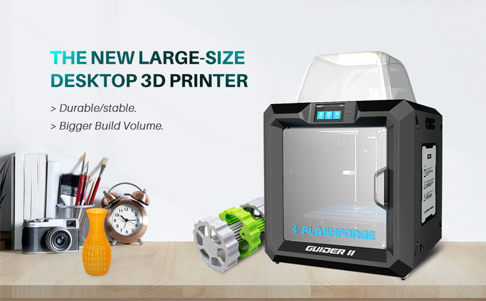 Flashforge Guider II 3D Printer Auto Leveling Resume Printing Touchscreen 280x250x300mm