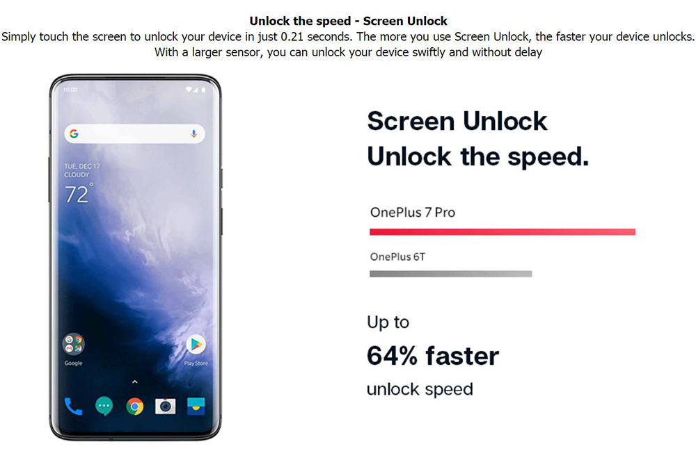 OnePlus 7 Pro Global Version 4G LTE Smartphone 6.67 Inch QHD+ Screen Qualcomm Snapdragon 855 12GB RAM 256GB ROM Triple Rear Cameras Android 9 - Blue