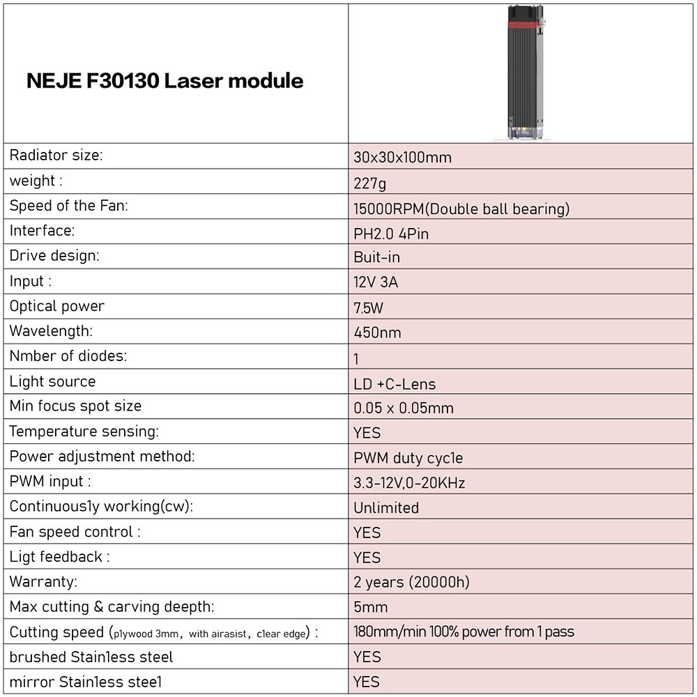 NEJE Master 2S Max 40W grabador láser cortador F30130 módulo láser Lightburn Bluetooth APP Control 460x810mm