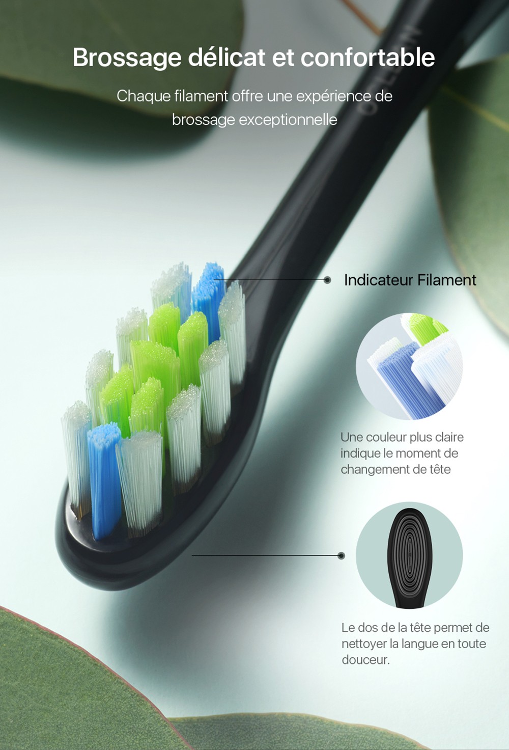 Oclean Air 2 Sonic Electric Toothbrush IPX7 Waterproof Fast Charging 3 Brushing Modes Ultra-Quiet - Green