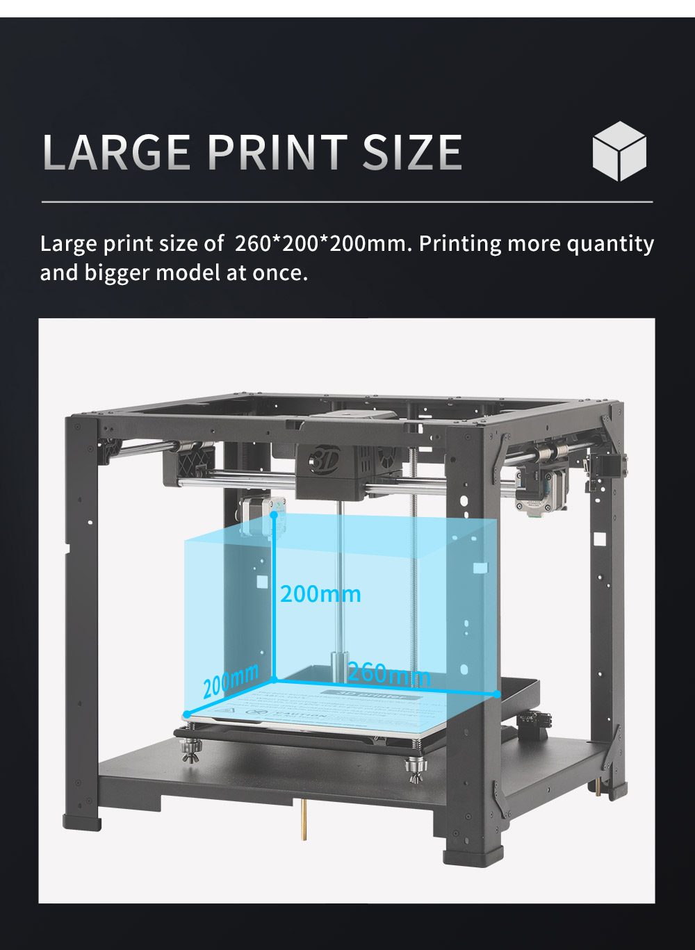 QIDI TECHNOLOGY i Mates 3D Printer Metal Frame Fully Closed Structure 260x200x200mm Print Size