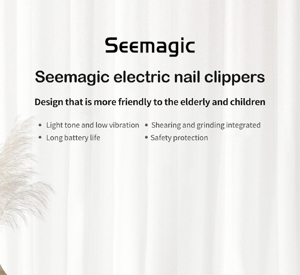 Seemagic Electric Automatic Nail Clippers with Light Trimmer Nail Cutter Manicure from Xiaomi Youpin - White
