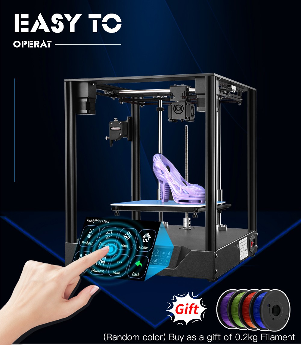 Kit de bricolage pour imprimante 3D Twotrees Sappheiros Pro Coque acrylique CoreXY TMC2208 Pilote silencieux 235x235x235mm - Modèle standard