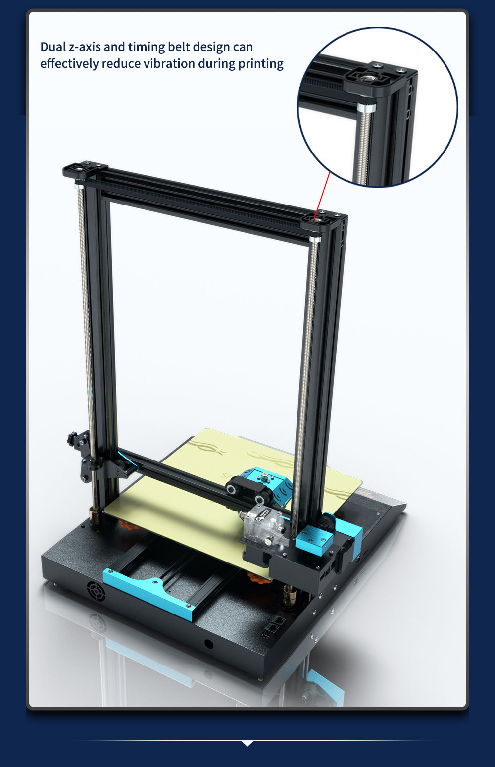 Twotress Bluer Plus 3D Printer Auto Leveling TMC2209/MKS Robin Nano/Power Resume/Filament Runout Detection 300x300x400m