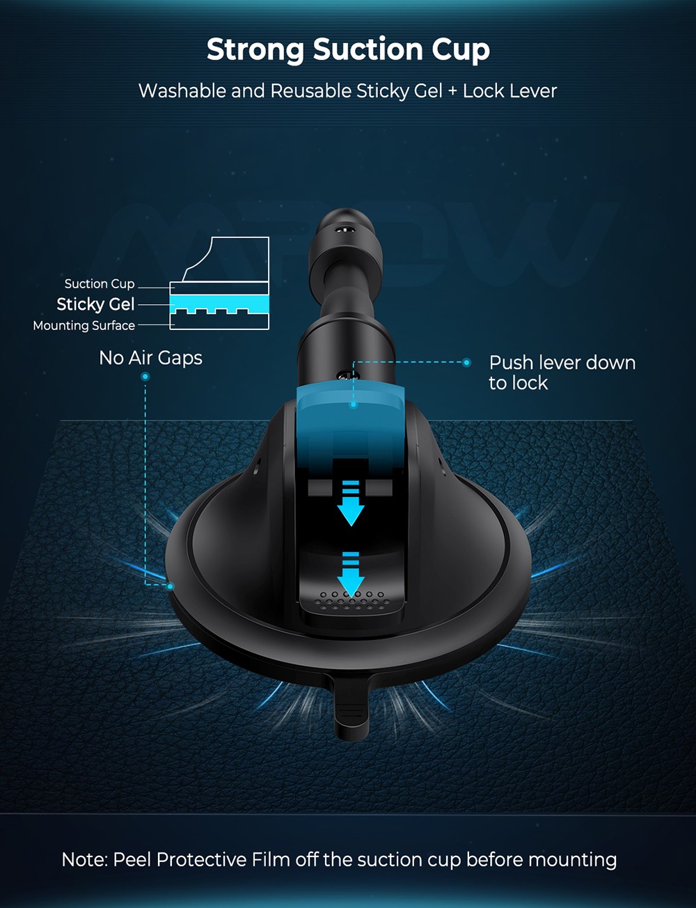 Mpow Wireless QI Car Charger 15 W / 10 W / 7.5 W Auto Clamp