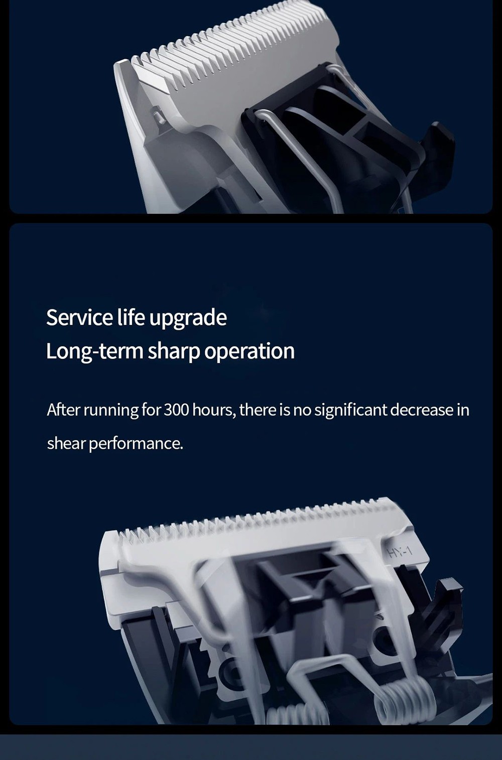 Xiaomi Mijia elektrisk hårklippare 0.5-1.7 mm trimning av kort hår lPX7 Vattentät 180 min uthållighet