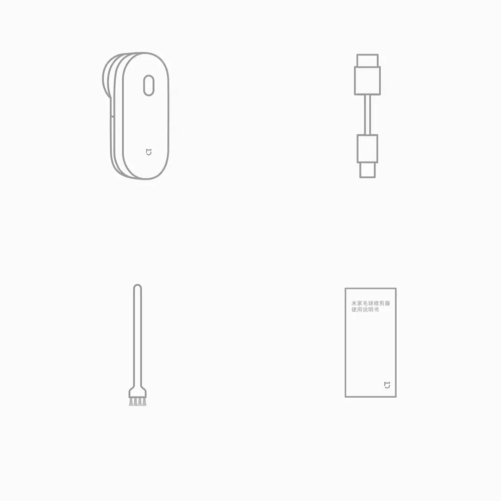 Xiaomi Mijia Lint Remover Fuzz Trimmer 0.35mm Micro-arc Steel Mesh 5-blade Wervelwind Drijvende Kop - Wit