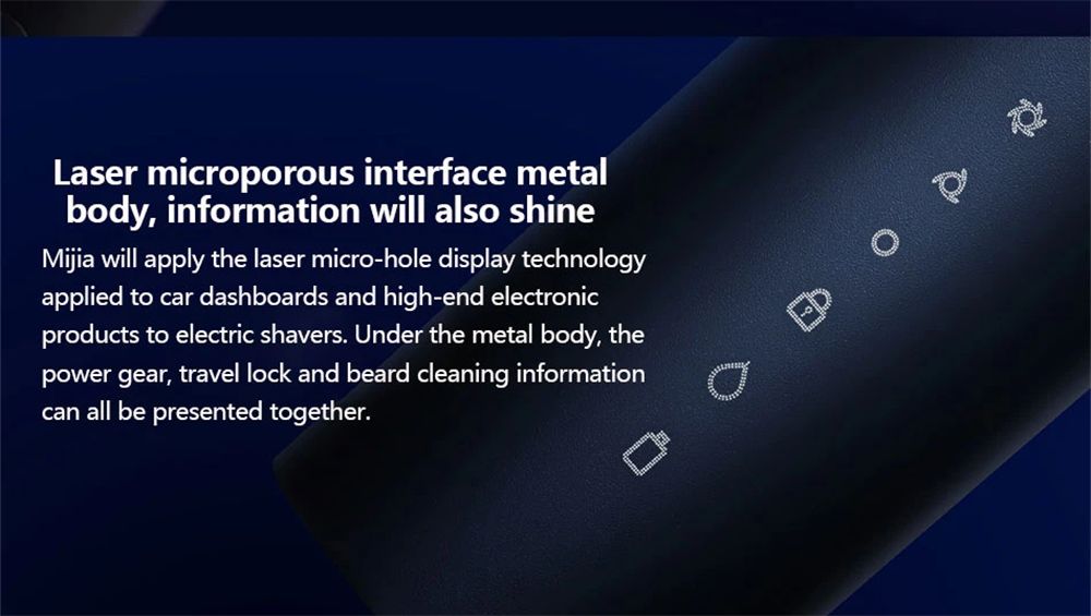Xiaomi Mijia S700 ماكينة حلاقة كهربائية قابلة لإعادة الشحن واللحية الجافة الرطبة المتقلب