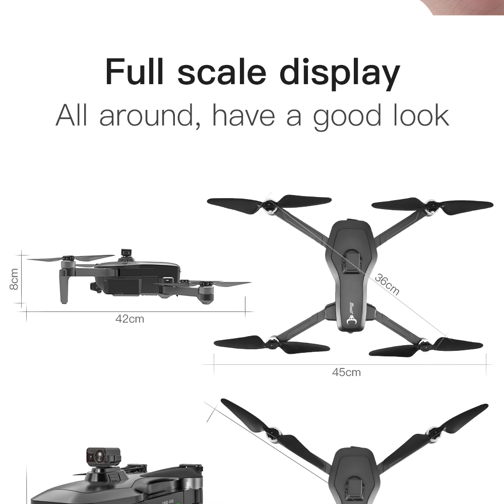 ZLL SG906 MAX1 Beast 3+ 4K 5G WIFI 3KM FPV ile 3 Eksenli Gimbal Engelden Kaçınma Fırçasız RC Drone - Üç Pil