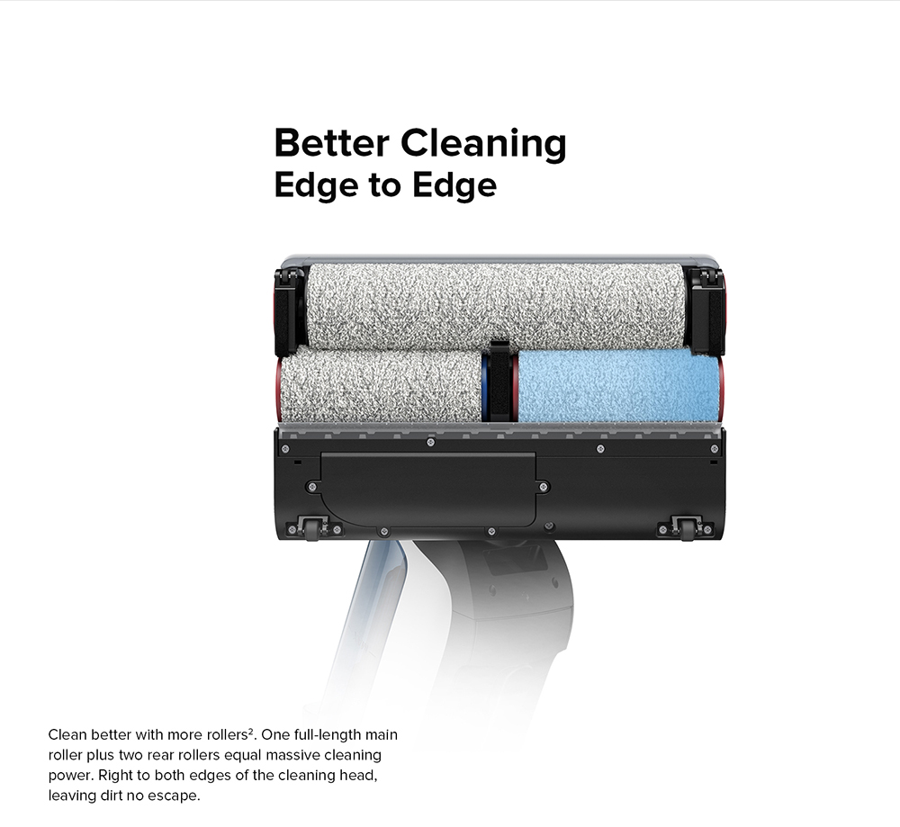 Roborock Dyad Wet and Dry Smart Cordless Vacuum Cleaner 13000Pa Powerful Suction 5000mAh Battery 35Mins Run Time Intelligent Dirt Detection Self-Cleaning LED Display - Black