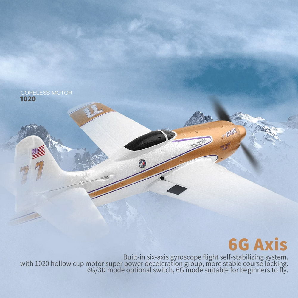 XK A260 F8F RC Airplane 384mm Wingspan 2.4G 4CH 3D/6G System RTF