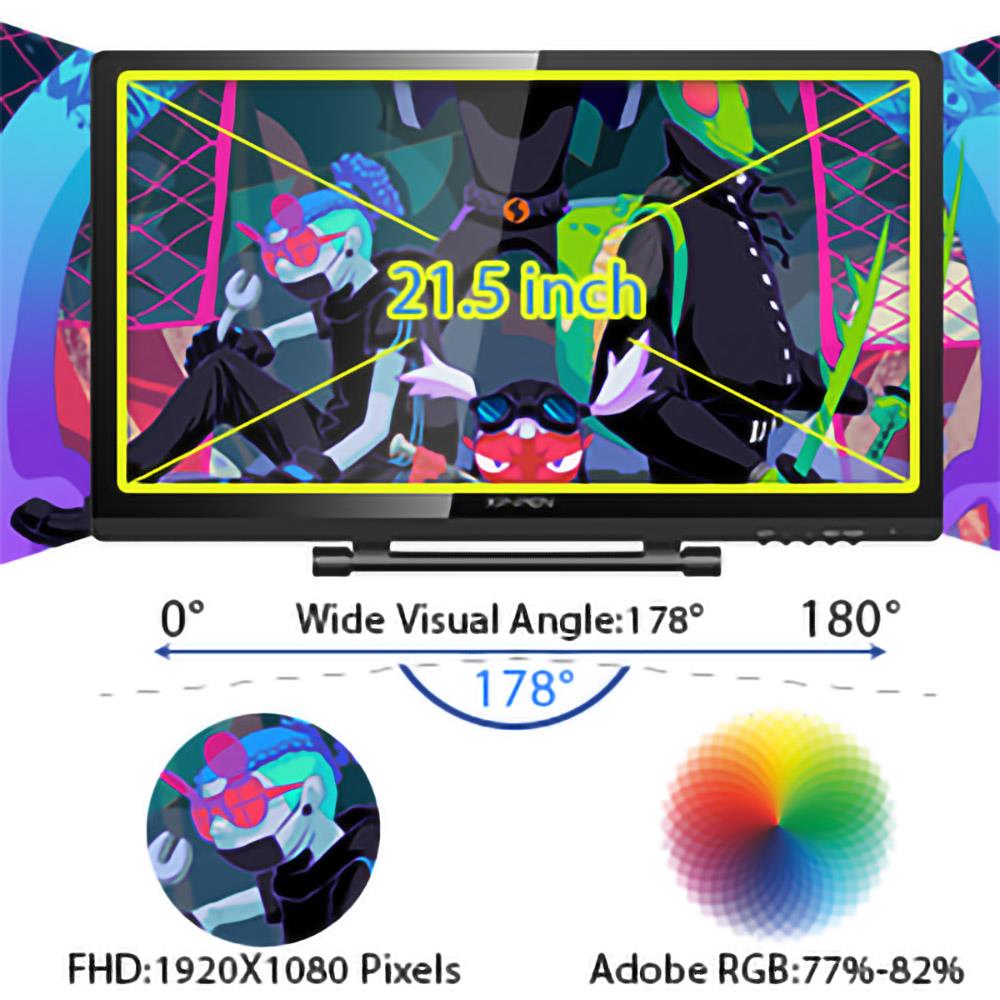 XPPEN Artist 22 Pro Graphic Tablet with 21.5 Inch Display Black