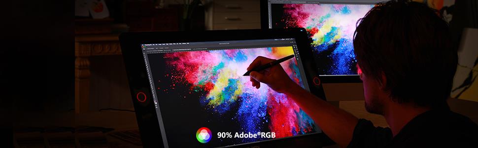 XP-PEN Artist 24 Pro Graphic Tablet with 23.8 Inch 2K QHD Display, for Drawing, Design, Editing, Compatible with Windows, Mac - Black