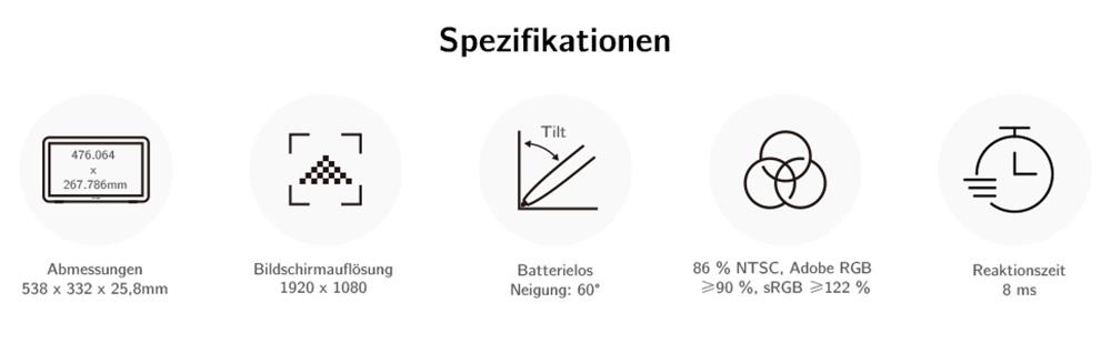 XP-PEN Artist 22 2nd Generation Graphic Tablet with 21.5 Inch 1080p Display, 8192 Level Stylus Pen, for Drawing, Design, Editing, Compatible with Windows, Mac - Black