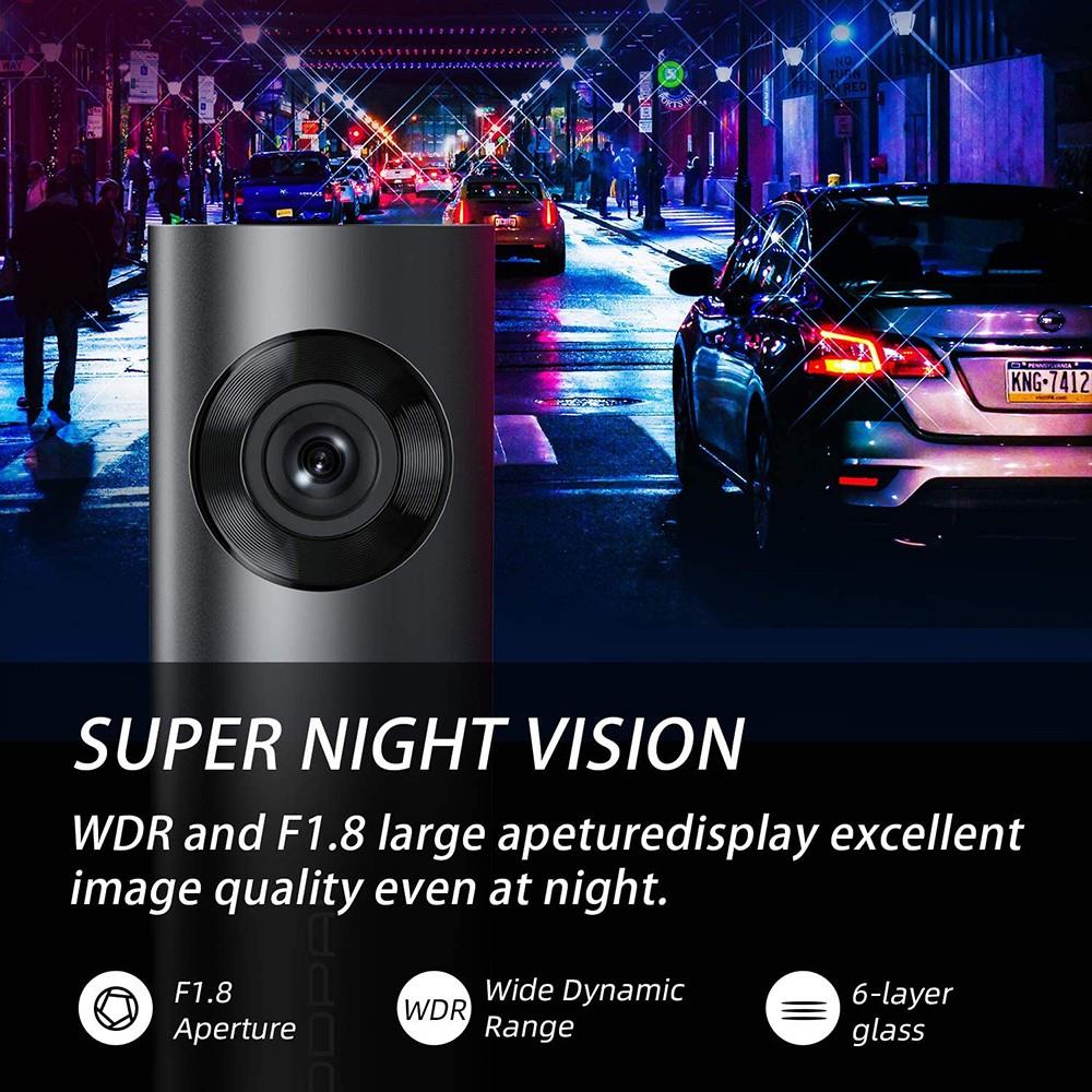DDPAI MINI3 DASH CAM Dashboard FHD 1600P Car Camera DVR Recorder with 32g eMMC Storage Night Vision Wide Angle G-Sensor