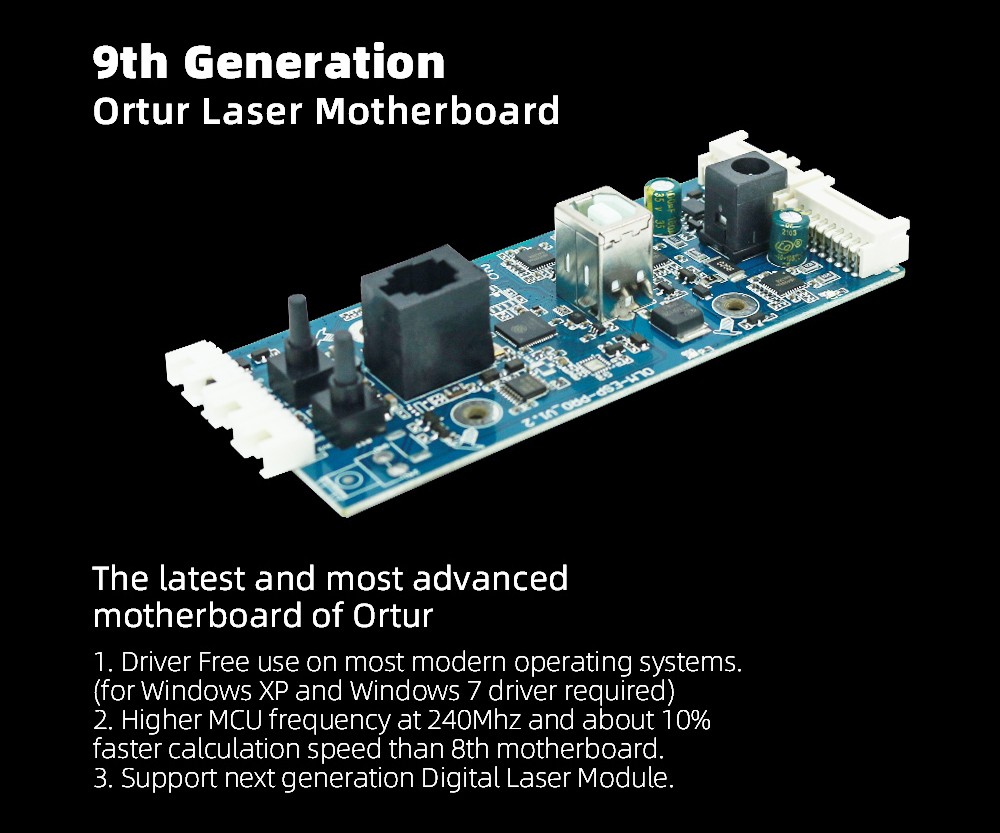 Aufero Laser 1 LU2-2 Portable Laser Cutter Engraver Machine 32-bit Motherboard 5,000mm/min