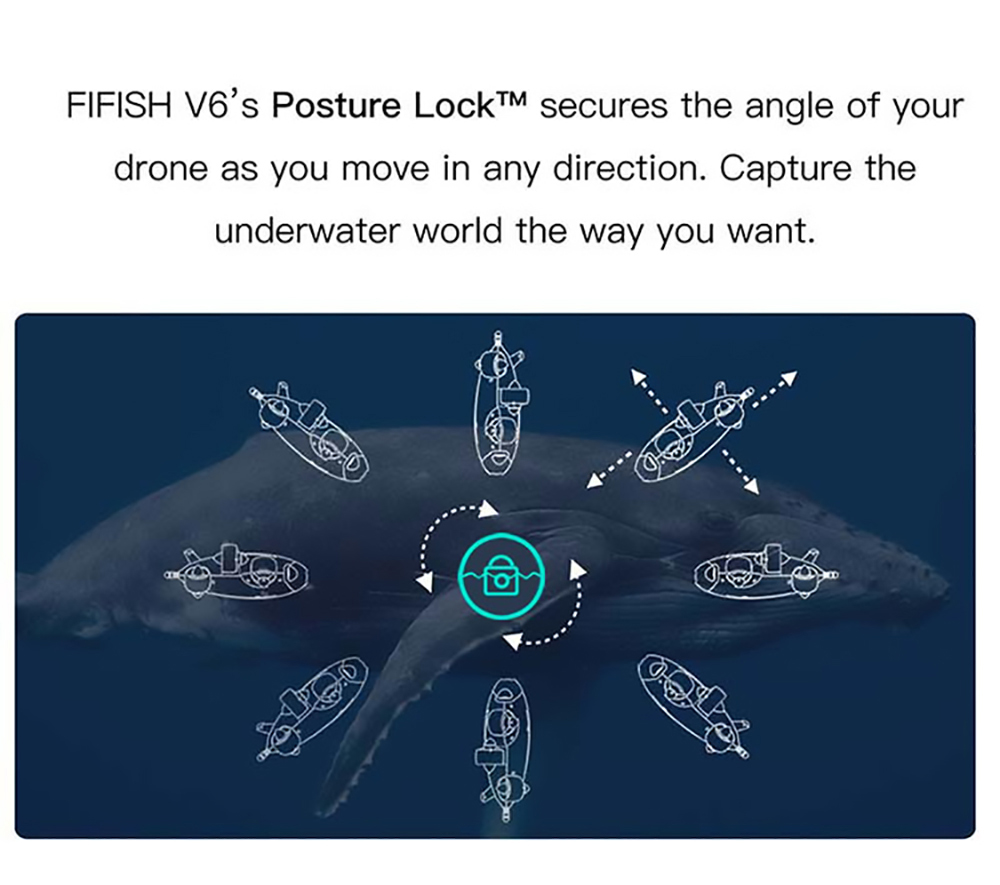 FIFISH V6 4K UHD Kameralı Sualtı Robotu 4 Saat Çalışma Süresi Kafa Takibi Sürükleyici VR Kontrolü Sualtı Drone