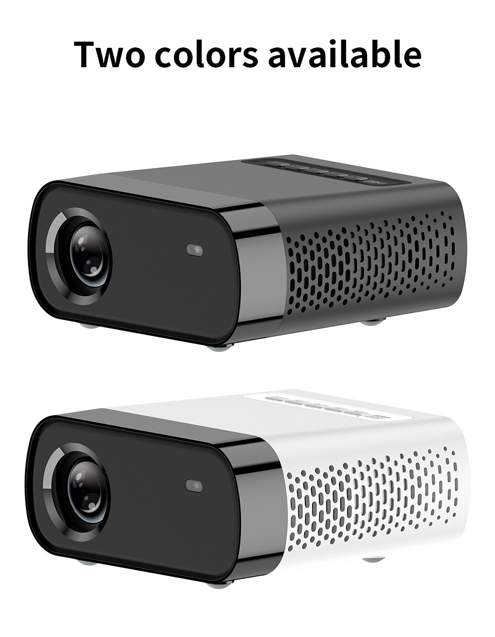 Foqucy GX100 1080P LED Projector 1800Lumens 2000:1 Contrast Ratio Home Media Player