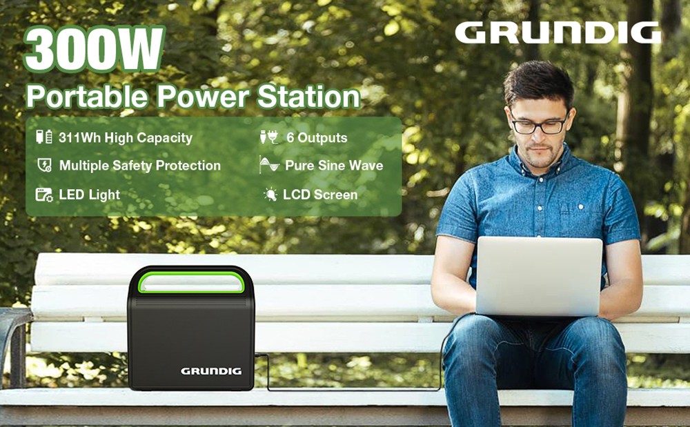 GRUNDIG Portable Power Station Mobile Generator 300Wh