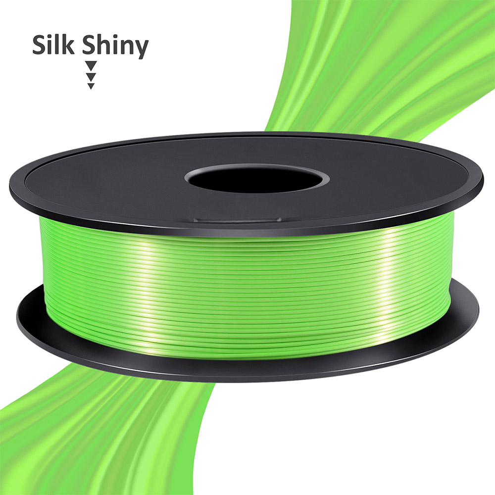 Makibes 3D-printer 1Kg zijde PLA-filament 1.75 mm 2.2LBS per spoel 3D-afdrukmateriaal - groen