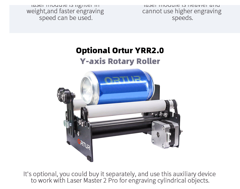 Ortur Laser Master 2 Pro S2 LU2-4 20W LF Máquina cortadora de grabado láser 400x400m Área de grabado, 10,000 mm / min