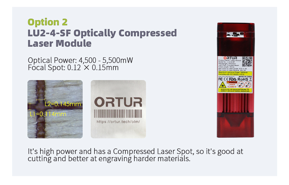Ortur Laser Master 2 Pro S2 LU2-4 20W LF lézergravírozó vágógép 400x400m gravírozási terület, 10 000 mm/perc