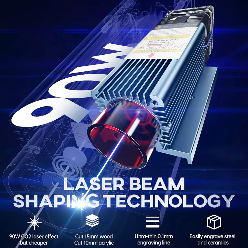 Sculpfun S9 multifunktionell lasermodulsats