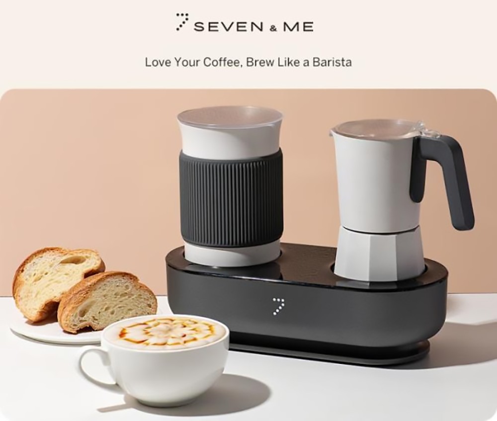 Seven & Me Ekspres do kawy Ekspres do kawy Domowy ekspres do kawy ze spieniaczem do mleka Ekspres do kawy