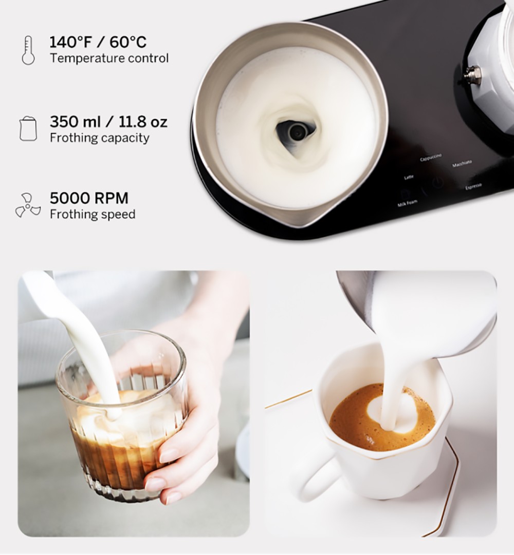 ماكينة صنع القهوة Seven & Me ماكينة صنع القهوة ماكينة إسبرسو منزلية مع ماكينة صنع رغوة الحليب