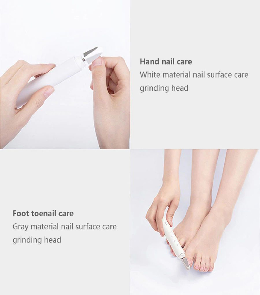ShowSee Electric Nail Trimmer Nail Polisher Nail Drill Type-C Rechargeable Manicure Grinder