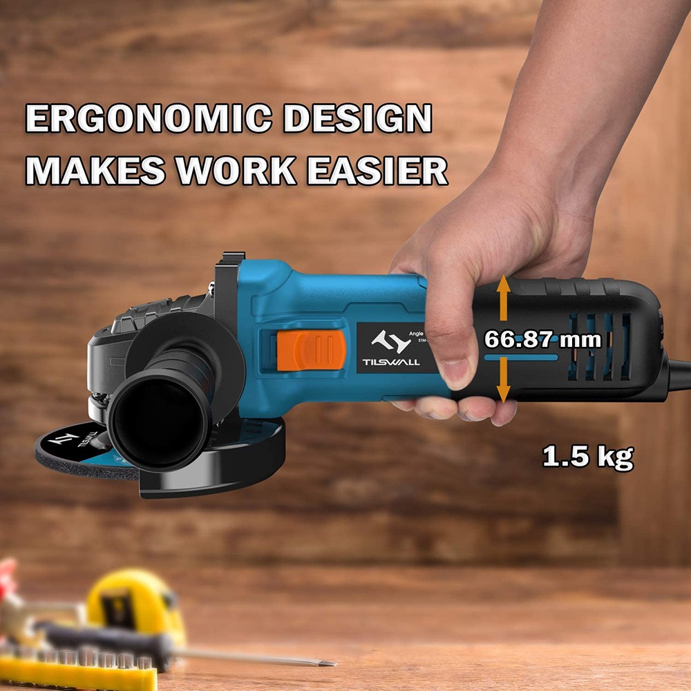 Drillpro-125mm-18V-Brushless-Blue+Black-Angle-Grinder-Rechar