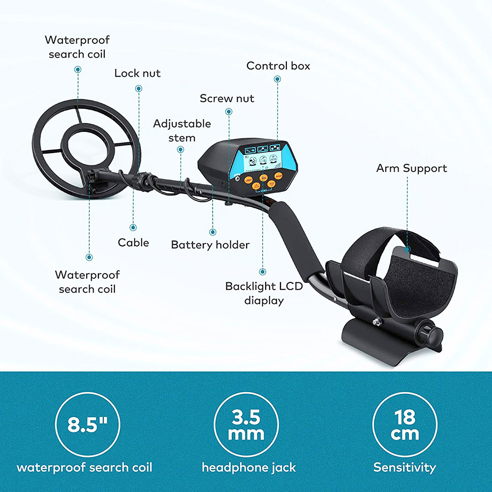 Tilswall Waterproof Metal Detector for Kids & Adults