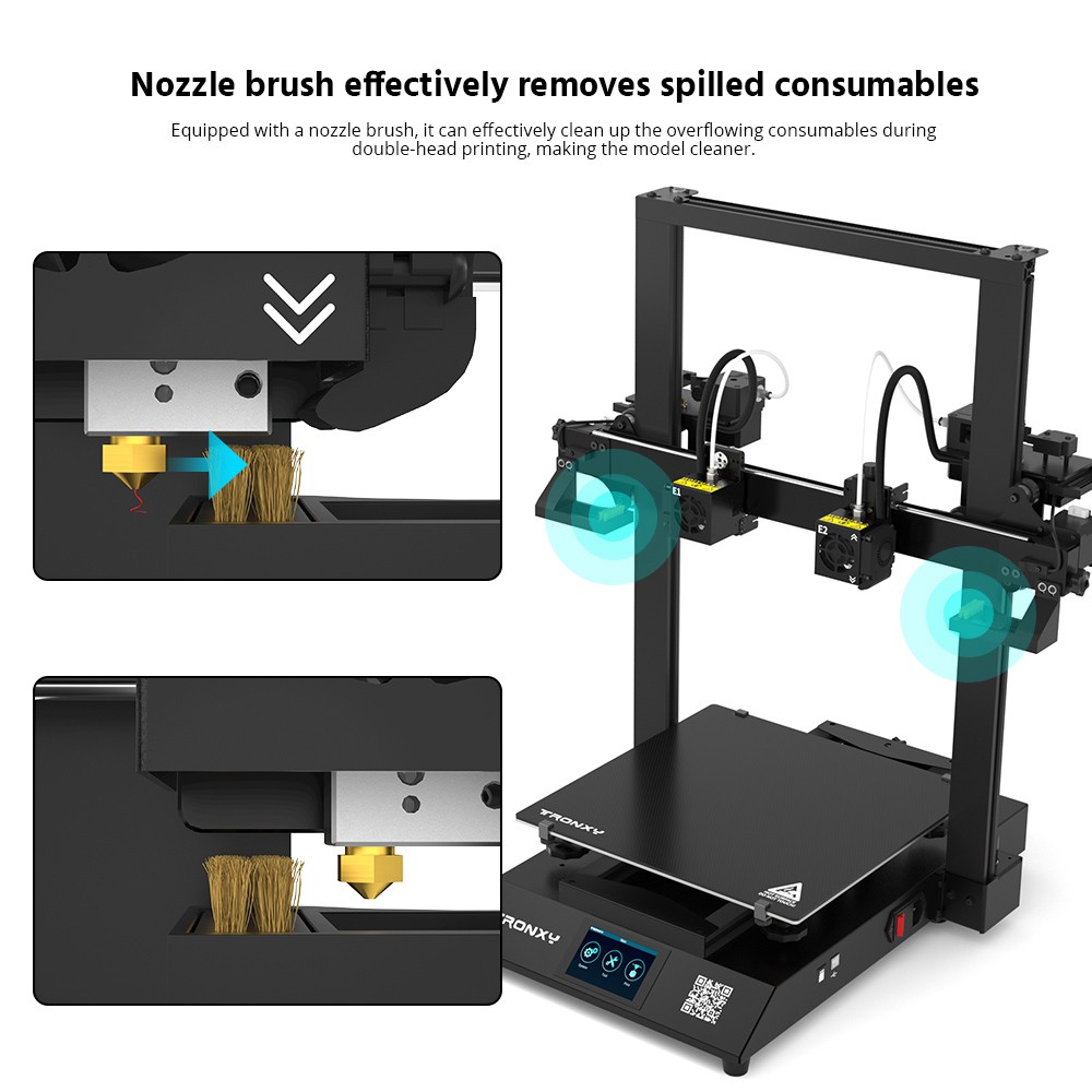 Tronxy Gemini S Dual Extruder 3D Printer Support Soluble PVA Support Structure 300*300*390mm
