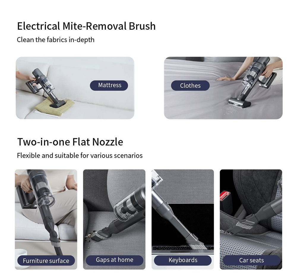 Trouver Power 12 Cordless Handheld Vacuum Cleaner, 125,000rpm 23kpa Suction, Kill  99.9% Mite, Multi Cyclones