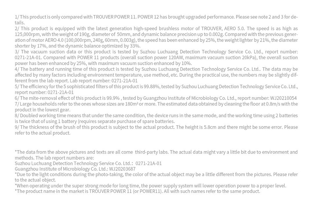 Trouver Power 12 Cordless Handheld Vacuum Cleaner, 125,000rpm 23kpa Suction, Kill  99.9% Mite, Multi Cyclones