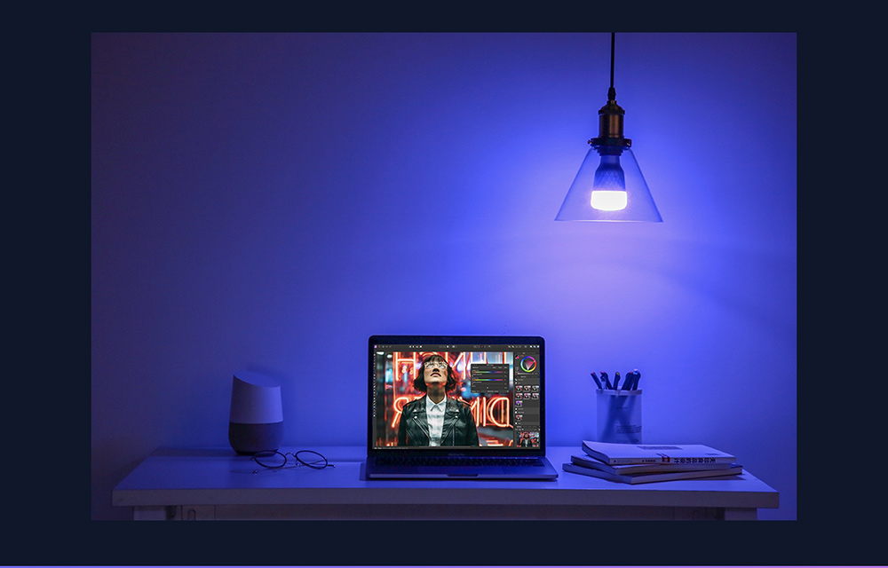 YEELIGHT YLDP001 1SE Smart LED Bulb E27 6W RGBW AC110-240V 16 Million Colors Music Sync Voice Control Work with Amazon Alexa Google Assistant APP Remote Control