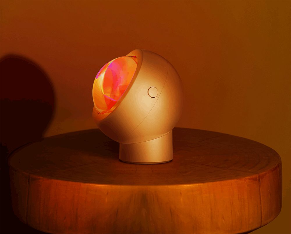 Yeelight LED Rainbow Sunset Atmosphere Lights Night Light 360 Degree Rotation Desk Lamp with Magnetic Base - Red