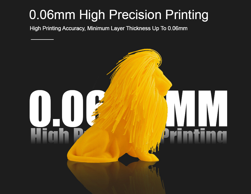 Zonestar Z6FB 3D Printer 0.06mm Printing Accuracy Ultra Silent OLED Screen 150x150x150mm
