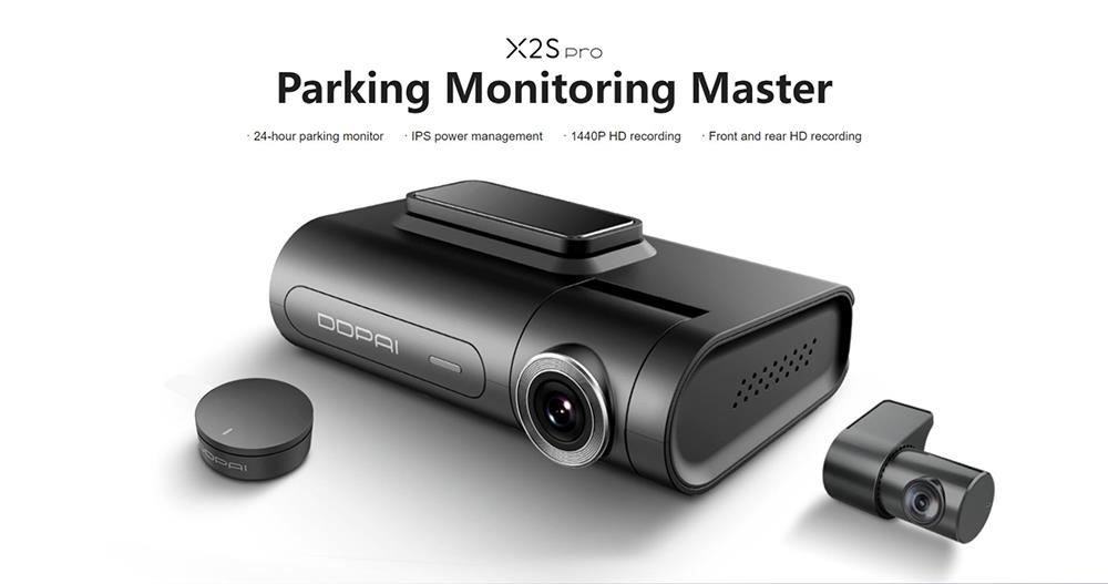 DDPAI X2S Pro Dual Channel DashCam QHD 2K Front & 1080p Rear