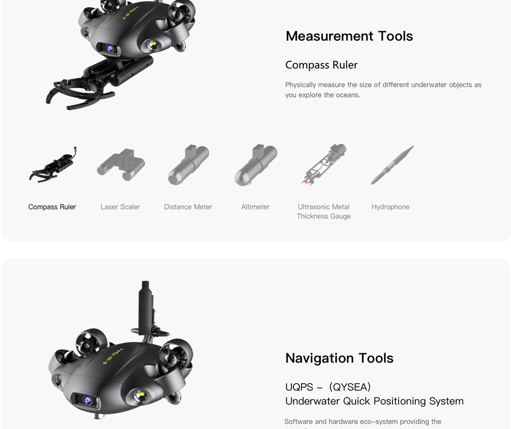 FIFISH V6 EXPERT Multi-functional Underwater Robot Productivity Tool With 4K UHD Camera 100m Depth Rating Underwater Drone M100 Package
