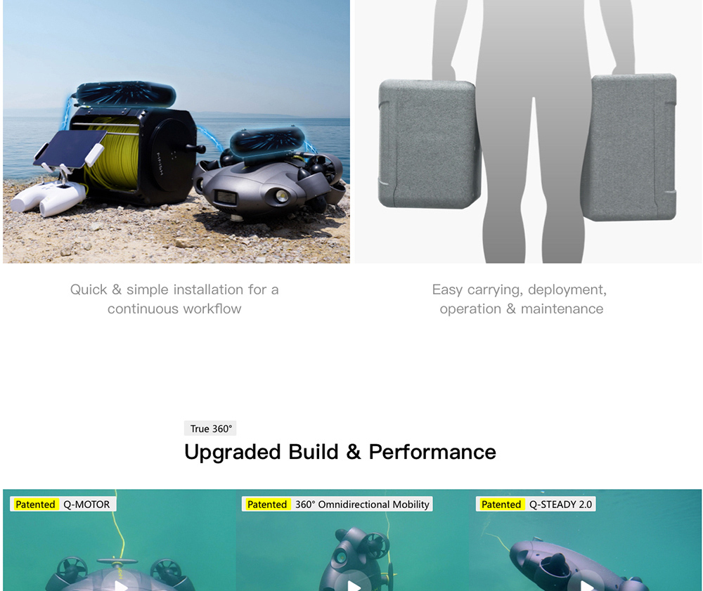 FIFISH V6 EXPERT Multi-functional Underwater Robot Productivity Tool With 4K UHD Camera 100m Depth Rating Underwater Drone M100 Package