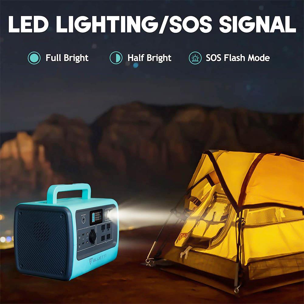 BLUETTI EB70 Portable Power Station 716Wh Solar Generator LiFePO4 Battery Backup 700W Inverter with 2x100W Type-C PD - Blue