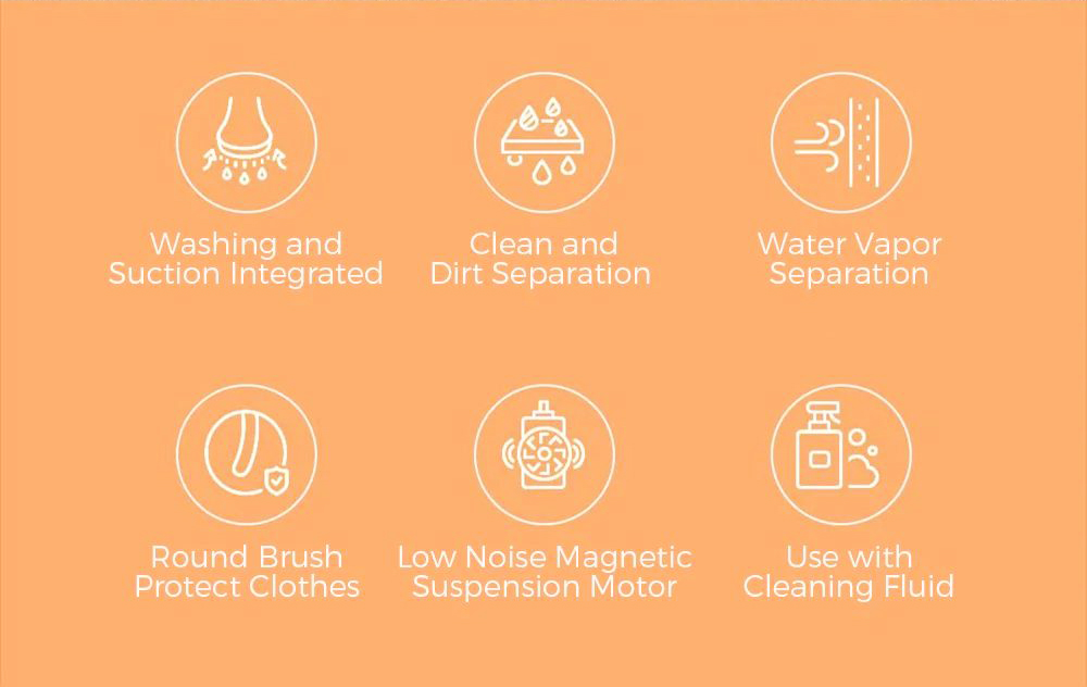 UWANT B100-E Multifunctional Cloth Cleaning Machine Vacuum Cleaner Integration Spot Stain Washing Machine 12000Pa Suction 1800ML Water Tank Self-cleaning Low Noise for Carpet Sofa Curtain Mattress Upholstery - White