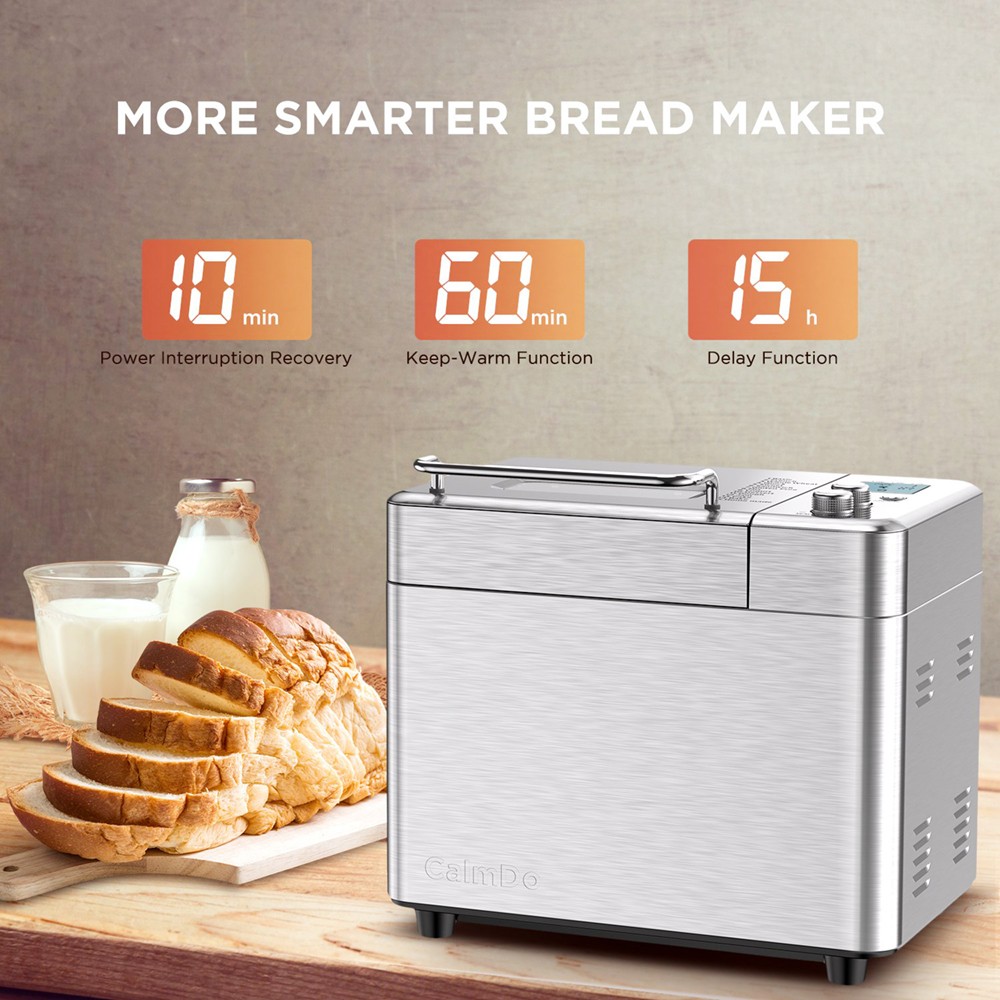 Macchina per il pane completamente automatica CalmDo 15 programmi - Argento