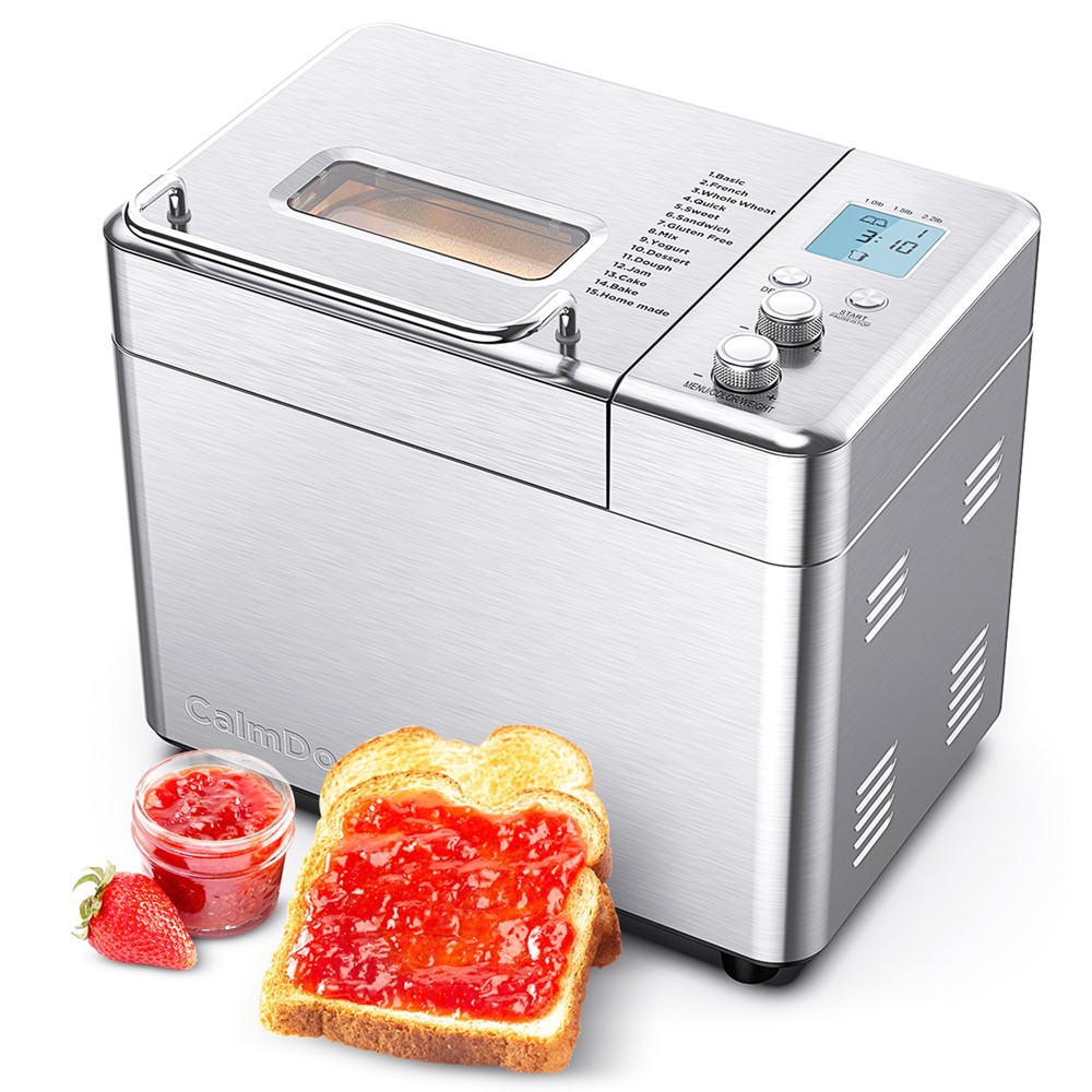 CalmDo Fully Automatic Bread Maker Machine Stainless Steel